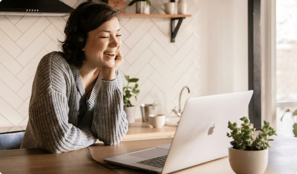 Student on Video Call